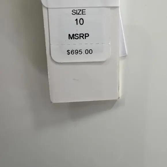 $695 Alice + Olivia Ellis Embellished Mini Black Sleeveless Dress Size 10 - Picture 9 of 14